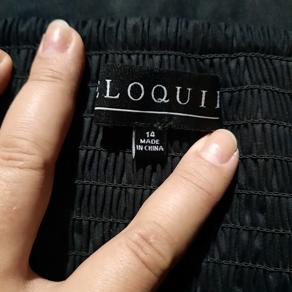 Eloquii Smock Top Off the Shoulder Dress Puff Sleeves Costume Peasant Plus 14 - Picture 10 of 13